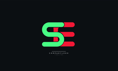 SE Letter Business Logo Design Alphabet Icon Vector Symbol