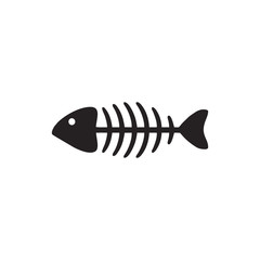 Fish bone icon logo