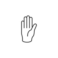 Hand gesture line icon
