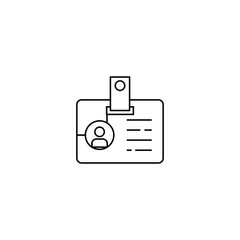 ID card outline icon logo