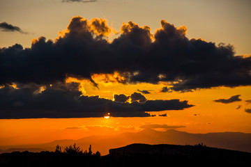 Spring sunset in Montsec, Lleida, Spain