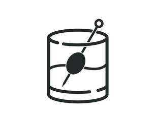 Cocktail icon. Summer cocktail icon.  Margarita icon.   Whisky glass vector illustration.  Whisky icon. 