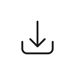 Arrow down icon. Download symbol modern, simple, vector, icon for website design, mobile app, ui. Vector Illustration