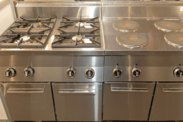 Commercial Stove in Restaurant Kitchen