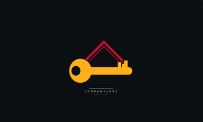 KEY HOUSE LOGO KEY ICON VECTOR