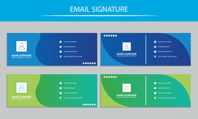 Email Signature Flat Vector Design