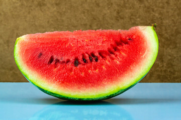 Close-up of fresh slices of red watermelon