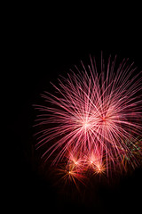 Fototapeta premium Colorful fireworks in black background