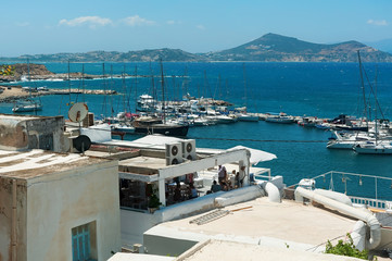 Vessel in the harbor of Naxos island in Greece