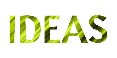 Ideas Vector saying. White isolate