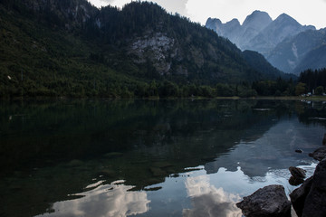 Summer sunset in the alps mountains, Northern Austria. Europe