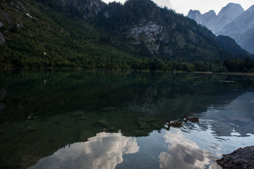 Fototapeta na wymiar Summer sunset in the alps mountains, Northern Austria. Europe