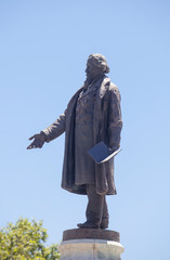 Jose Zorrilla monument, Spanish poet and dramatist, Valladolid, Spain