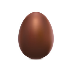 Realistic 3d Detailed Chocolate Egg Sweet Symbol of Easter. Vector