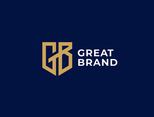GB. Monogram of Two letters G&B. Luxury, simple, minimal and elegant GB logo design. Vector illustration template.
 - obrazy, fototapety, plakaty