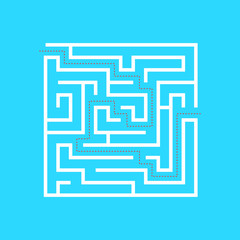 Obraz premium Maze Game Sign White Thin Line. Vector