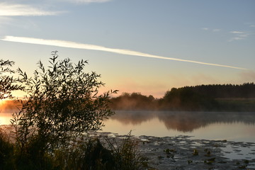 sunrise over the river
