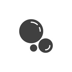 Soap bubbles vector icon. filled flat sign for mobile concept and web design. Water bubble glyph icon. Symbol, logo illustration. Vector graphics