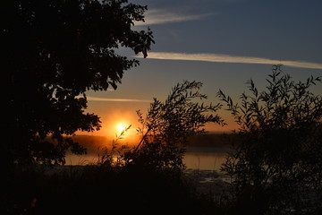 sunrise on the river