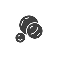 Bubbles vector icon. filled flat sign for mobile concept and web design. Three bubble glyph icon. Symbol, logo illustration. Vector graphics