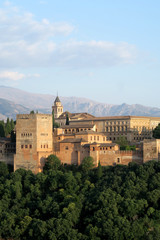 Fototapeta na wymiar Alhambra fortress palace in Granada, Spain