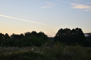 sunset in the mountains