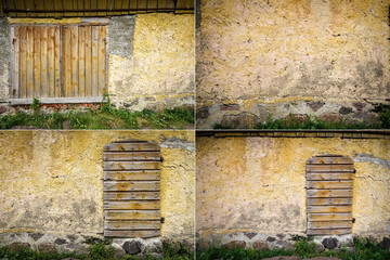 Collection of images with old yellow wall © Taigi