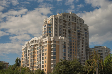 high-rise building in the centre of Kyiv. Apartment house in the Kyiv