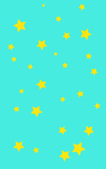 Abstract seamless wallpaper stars yellow with blue background 