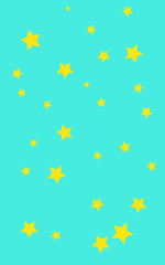 Abstract seamless wallpaper stars yellow with blue background 