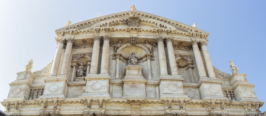 View on the Basilica of the Madonna della Salute located in Venice, Veneto - Italy
