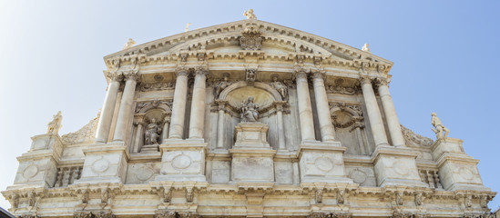 Fototapeta na wymiar View on the Basilica of the Madonna della Salute located in Venice, Veneto - Italy