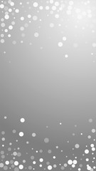 Obraz premium White dots Christmas background. Subtle flying sno