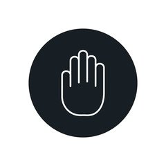 Obraz premium Palm, Hand icon vector