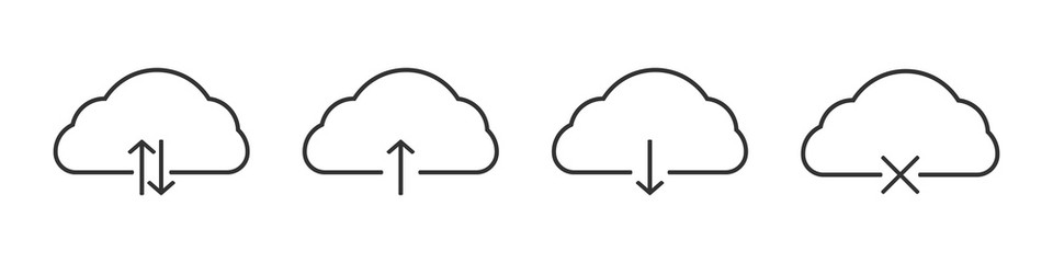 Cloud icons for cloud computing for web and app