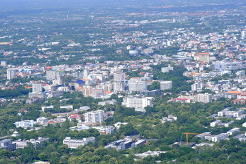 aerial view of the city