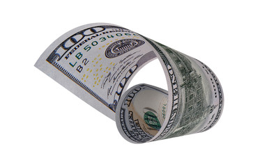 Curved Dollar Currency, New Dollar Image, US Dollar, 3D Render