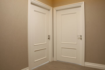 Wooden interior door. New and modern.