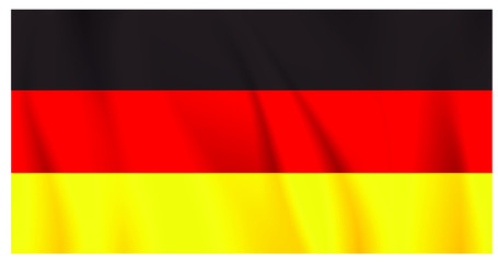 straight horizontal black red yellow flag of germany