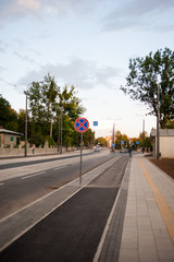 New urban road infrastructure in the modern city