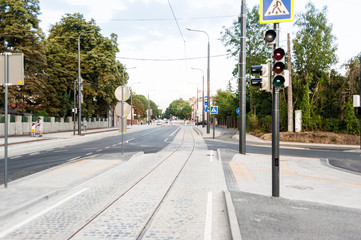 New urban road infrastructure in the modern city