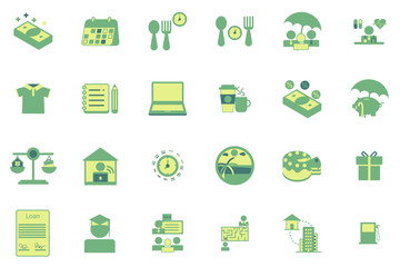 Set of Employee Benefits icons