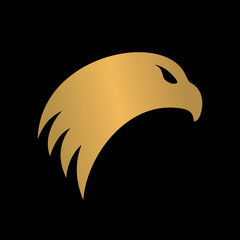hawk head modern logo creative concept