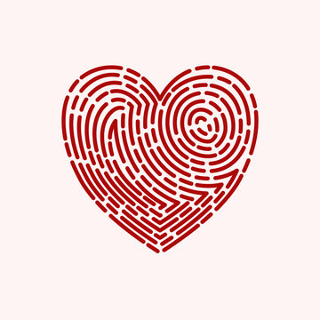 fingerprint heart logo