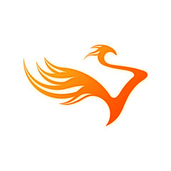 Fototapeta premium letter s with phoenix style logo