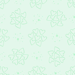 Seamless heart pattern. Great for Valentine's Day, Mother's Day, wedding, scrapbook, textures and  wrapping.  Vector illustration