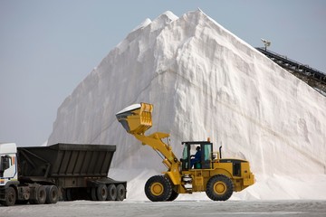 Saltworks Near Walvis Bay in Namibia