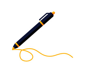 Pen icon. Cartoon illustration of pen vector icon for web