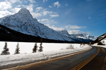 Icefields Parkway Canadian Rocky Mountains Banff and Jasper National Park in Alberta Canada