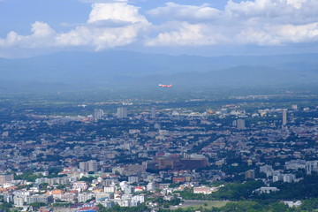 aerial view of the city of chiang mai northern thailand
